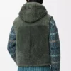 Vest in shearling Khaki Green Vest in shearling Khaki Green