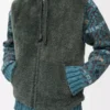 Vest in shearling Khaki Green Vest in shearling Khaki Green