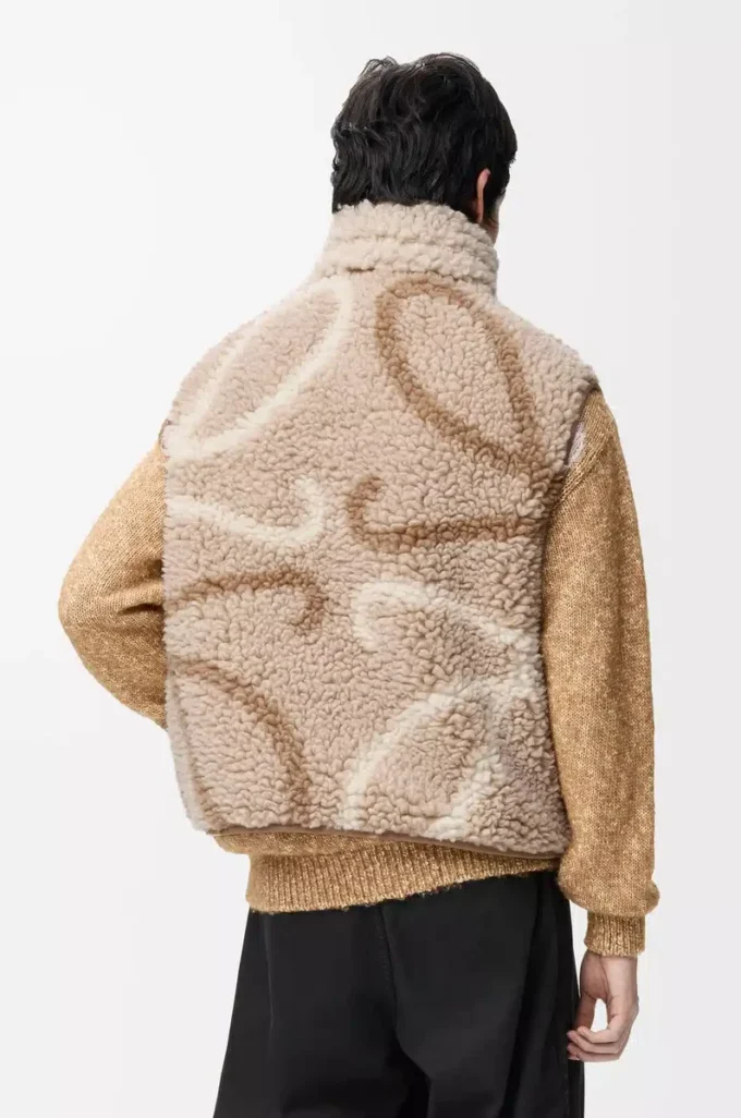 Vest in wool blend Beige/Khaki Green