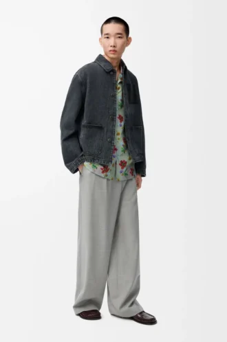 Workwear jacket in denim Black