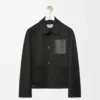 Workwear jacket in wool and cashmere Black Workwear jacket in wool and cashmere Black