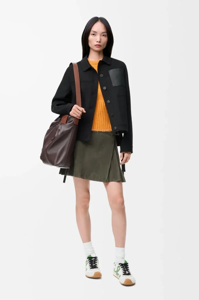 Workwear jacket in wool and cashmere Black Workwear jacket in wool and cashmere Black