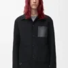 Workwear jacket in wool and cashmere Black Workwear jacket in wool and cashmere Black