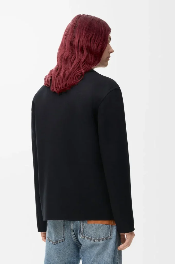 Workwear jacket in wool and cashmere Black Workwear jacket in wool and cashmere Black