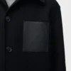 Workwear jacket in wool and cashmere Black Workwear jacket in wool and cashmere Black