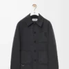 Workwear jacket in wool and cashmere Charcoal Melange Workwear jacket in wool and cashmere Charcoal Melange