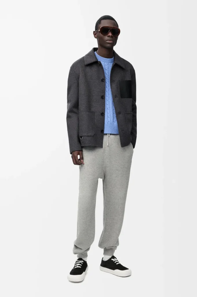 Workwear jacket in wool and cashmere Charcoal Melange Workwear jacket in wool and cashmere Charcoal Melange