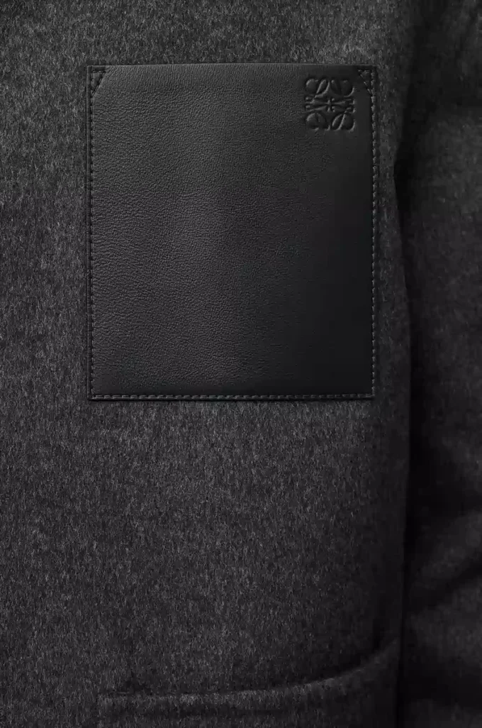 Workwear jacket in wool and cashmere Charcoal Melange Workwear jacket in wool and cashmere Charcoal Melange