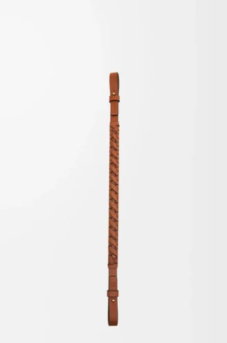 Woven spiral strap in classic calfskin Tan