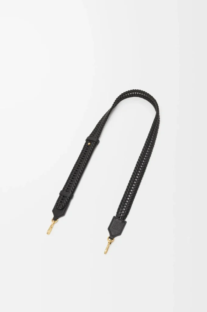 Woven strap in calfskin Black Woven strap in calfskin Black