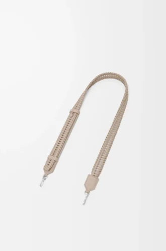 Woven strap in calfskin Clay