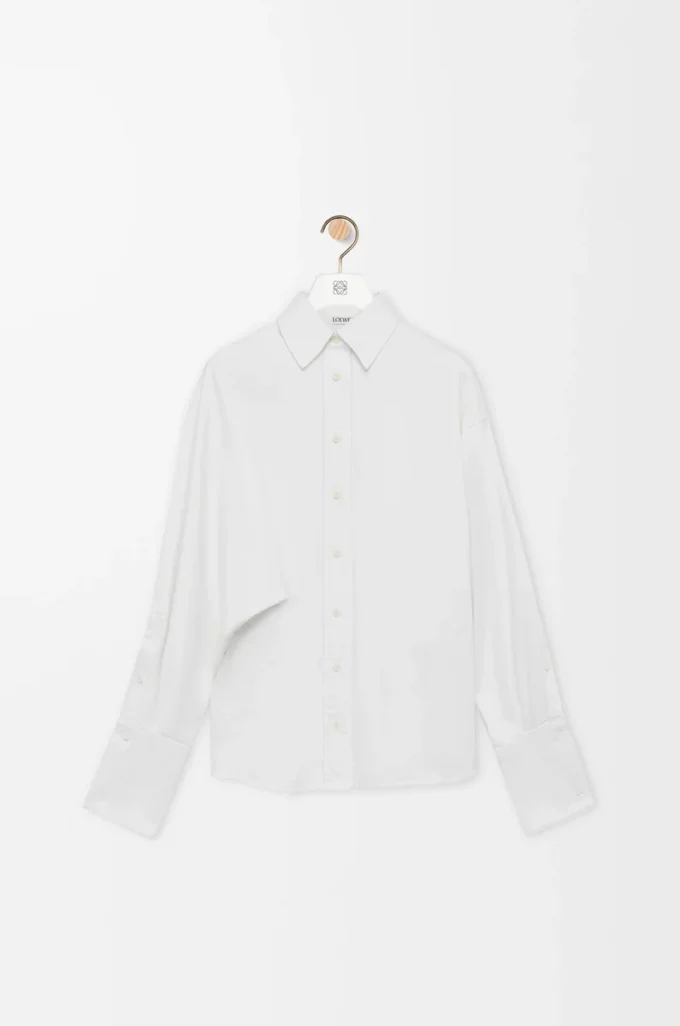 Wrap shirt in denim White Wrap shirt in denim White