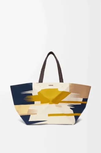 XXL Puzzle Fold tote in canvas Multicolor