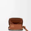Zipped coin purse in shiny nappa calfskin Black/Squirrel Zipped coin purse in shiny nappa calfskin Black/Squirrel