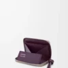 Zipped coin purse in shiny nappa calfskin Clay/Plum Zipped coin purse in shiny nappa calfskin Clay/Plum